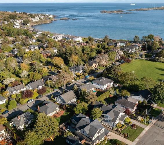 Oak Bay aerial view